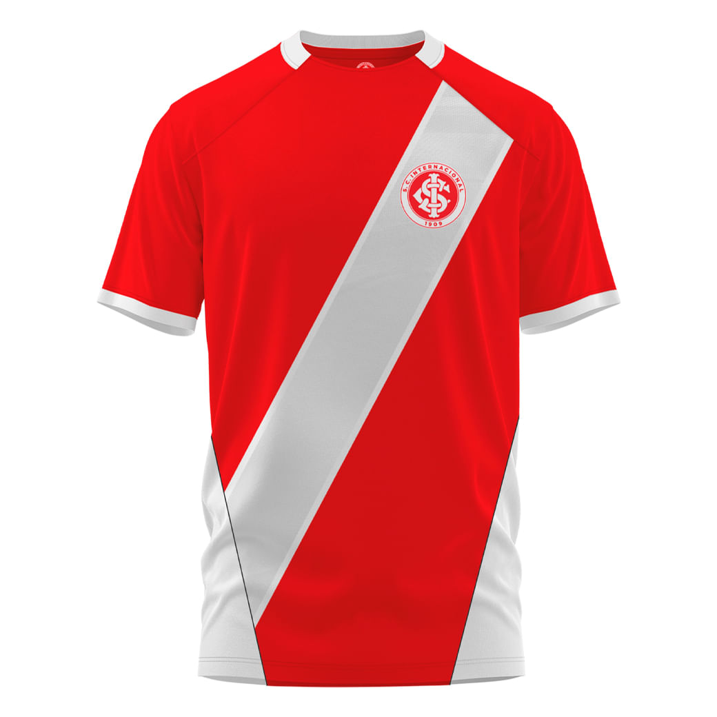 Camiseta infantil Lotus Inter Layer vermelha em uso, destacando ajuste e conforto